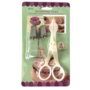 Scissor Flower Nail With 2 Icing Nozzles Steel