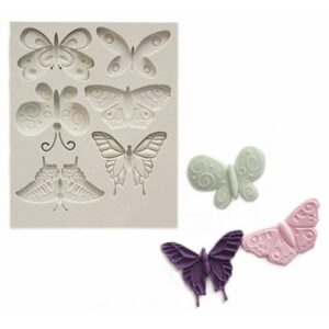 Butterfly Silicone Fondant Cake Border Mold 6 Cavity
