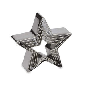 Biscuit Cutter Star Shape 5 Pcs Set Stainless Steel