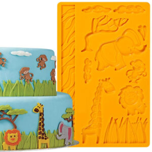Jungle Animals Silicone Fondant Mold Sheet