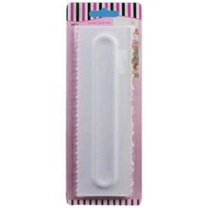 White Double Sided Cake Decorating Icing Comb (Design 1)