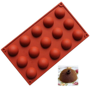 Round Silicone Sphere Ball Mold 15 Cavity