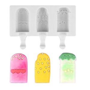 Popsicle Mold Silicone 3 Cavity Pop Design