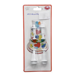 Heart Plunger Cutter 4Pcs Set Plastic