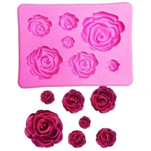 Rose Silicone Fondant & Chocolate Mold 7 Cavity