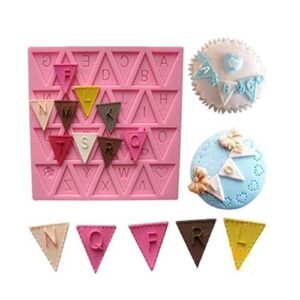Flag With Alphabet A TO Z Silicone Fondant & Chocolate Mold