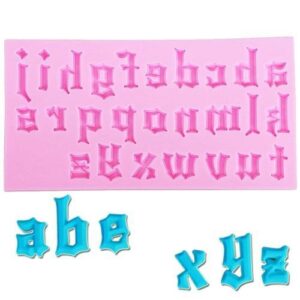 Gothic Alphabet Letters Silicone Fondant & Chocolate Mold