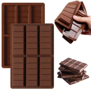 Rectangle Chocolate Bar Mold Silicone 6 Cavity