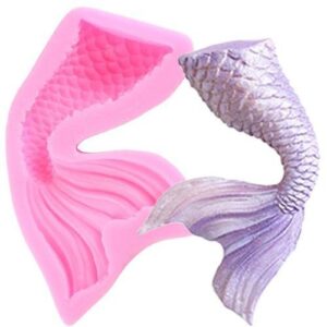 Curved Mermaid Fish Silicone Fondant & Chocolate Mold