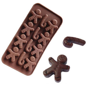 Gingerbread Man Silicone Chocolate Mold 12 Cavity