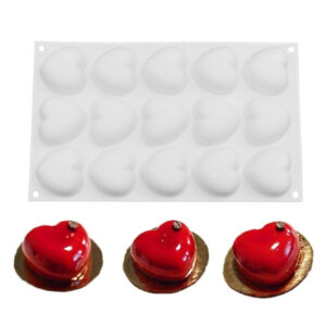 Heart Shape 15 Cavity Fondant & Chocolate Silicone Mold