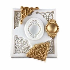 European Lace Embossed Silicone Fondant Cake Border Mold