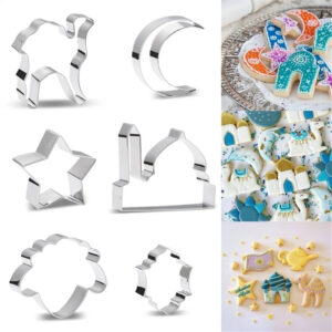 Ramzan & Eid Theme Cookie Cutter Steel 6Pcs Set
