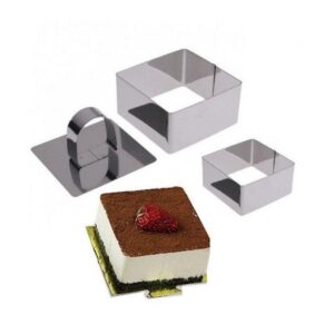 Mousse Mold Square Shape Steel 3Pcs Set