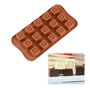 Square Shape Chocolate 15 Cavity Silicone Mold