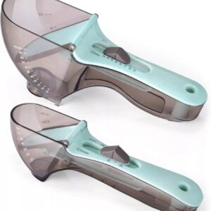 Adjustable Measuring Spoon 2Pcs Set Plastic