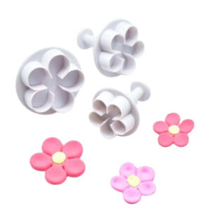 5 Petal Flower Plunger Cutter 3Pcs Set