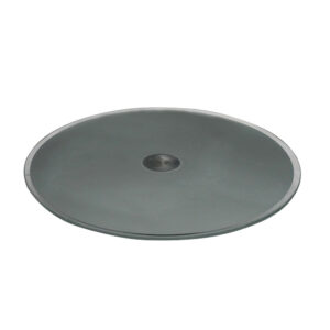 Elegant Glass Cake Rotating Turntable Silver