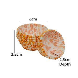 Cup Cake Liner Heart Shape Orange 1000pcs Set