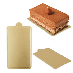 Rectange Shape Pastry Placer Board Golden 12Pcs Pack