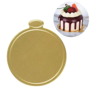 Round Shape Pastry Placer Board Golden 12Pcs Pack