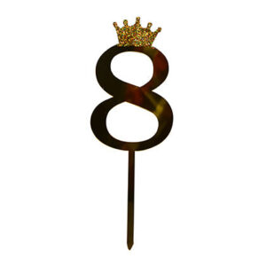 Cake Topper Crown Number 8