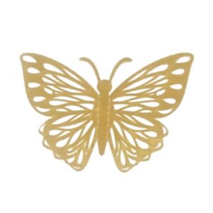 Cake Topper Golden Butterfly 12Pcs Set