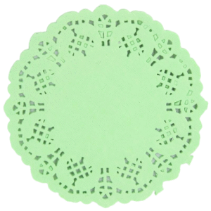 Light Green Round Shape Doilies Paper 24Pcs Pack 11CM