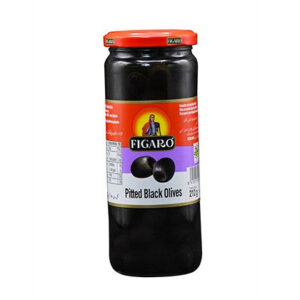 Figaro Pitted Black Olives 450g Bottle
