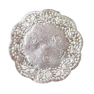 Silver Round Shape Doilies Paper 24Pcs Pack 19CM