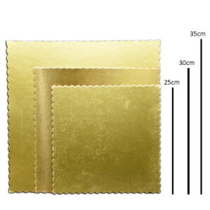 Square Cake Board Golden 3Pcs Set
