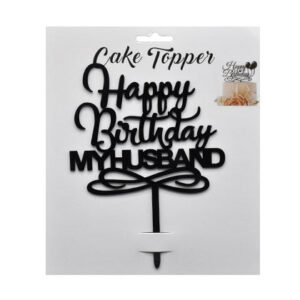 Cake Topper Happy Birthday My Husband