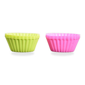 Cup Cake Liner Silicone Mold 6Pcs Set Colorful