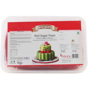Vizyon Red Fondant Sugar Paste 1KG